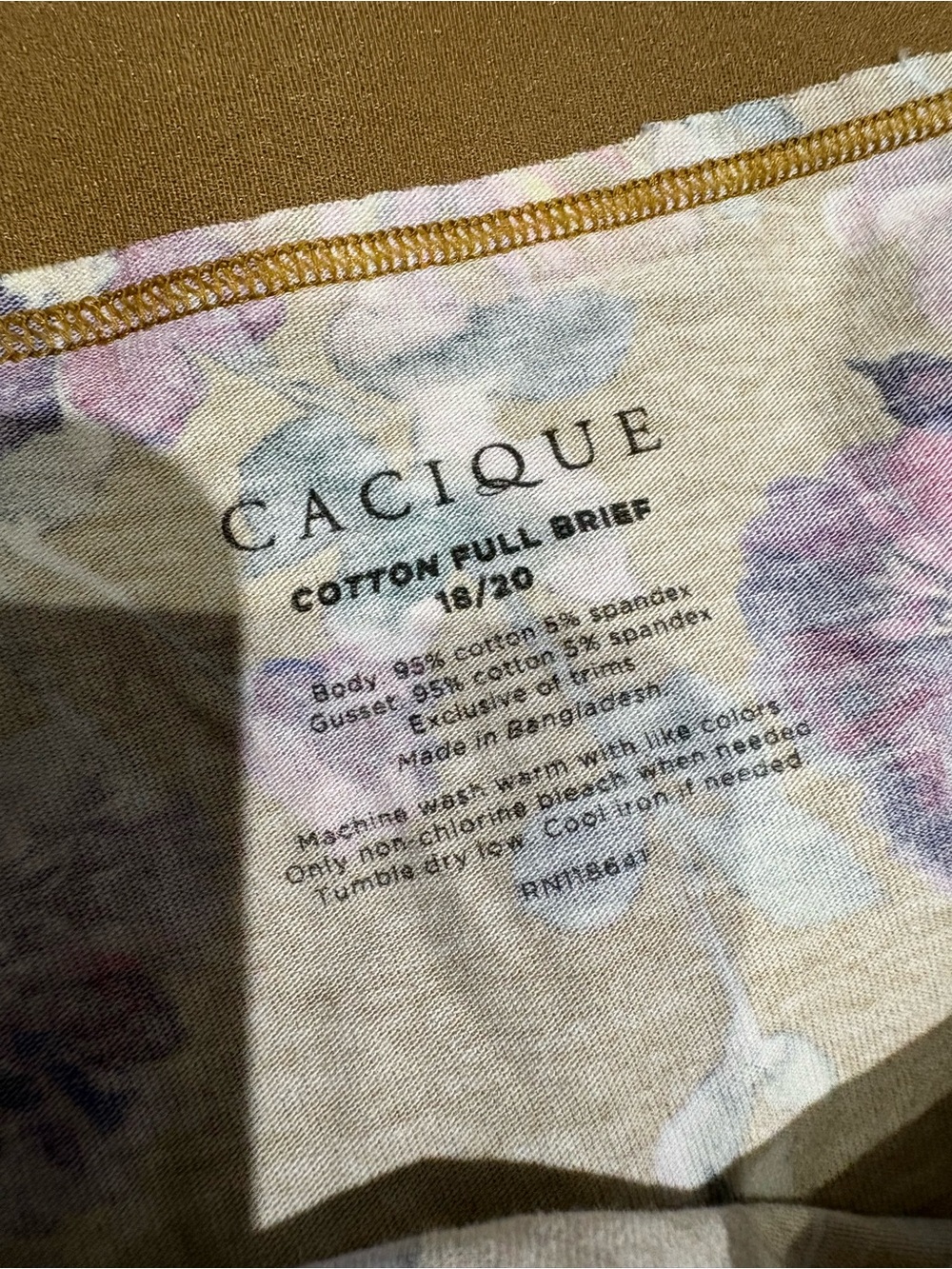 Cacique comfort bliss  lightly lined balconette bra bronze floral 40F 40DDD - Picture 3 of 8